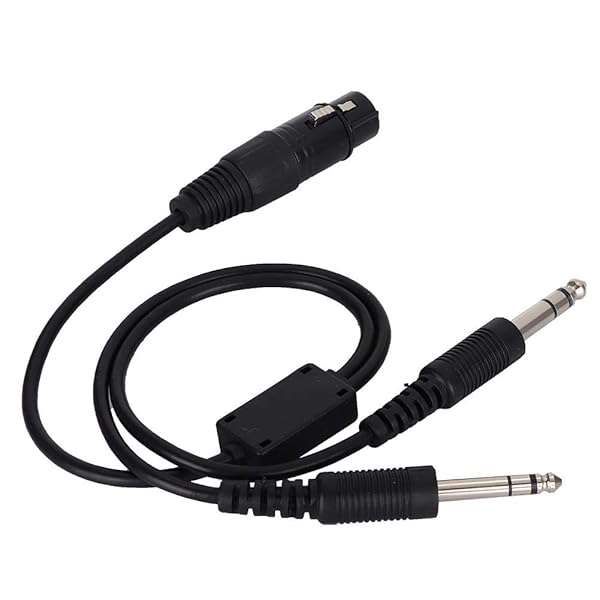 Zopsc Aviation Headset Adapter: XLR to GA Dual Plug 5 Pin Female Connector for Aviation Headphones