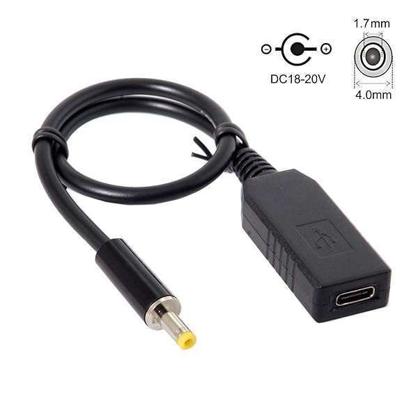 USB 3.1 Type C to DC 20V Power Plug - PD Emulator Charge Cable for Laptops