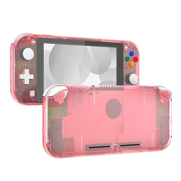 eXtremeRate Cherry Pink DIY Replacement Shell for Nintendo Switch Lite Custom Case Cover with Screen Protector Handheld Controller Housing