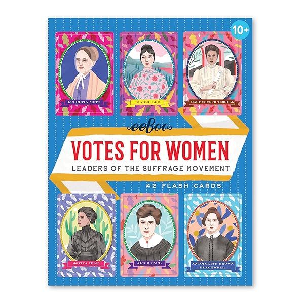 eeBoo Votes for Women Flashcards: Teach Kids About Suffrage Leaders Ages 10+ | Educational & Fun!