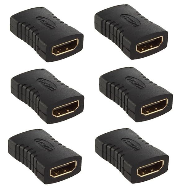 Exgoofit HDMI Female to Female Coupler Connector 6-Pack - High-Speed Adapter Extender