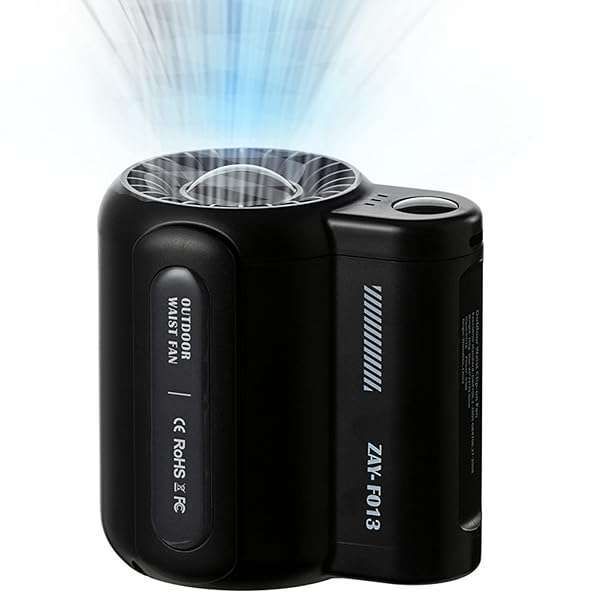 Fuliying Portable Waist Clip Fan: Powerful, Adjustable Mini Cooling Fan for Outdoor Activities & Travel