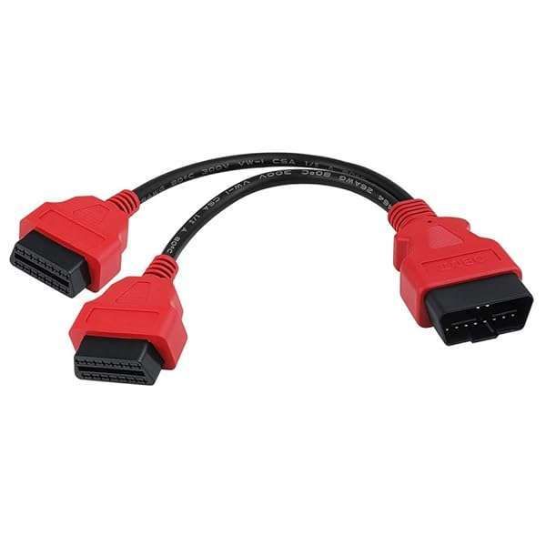 iKKEGOL 30cm OBDII Extension Cable - Ultra Low Profile Y Splitter Adapter for J1962 Ports