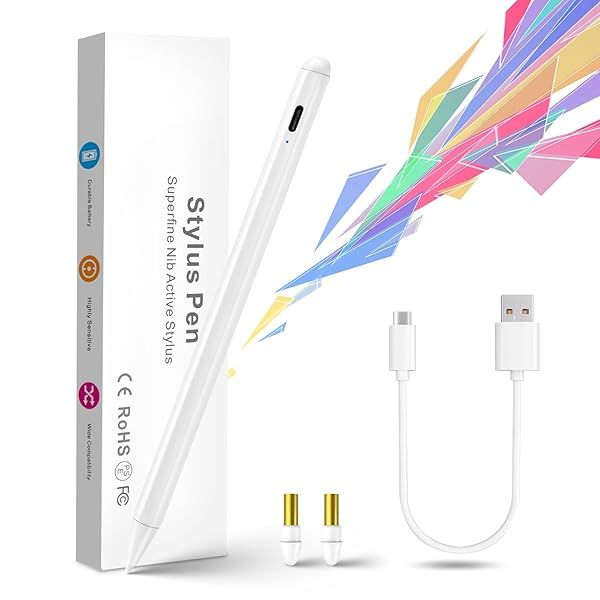 iPad Pro 11 Inch Stylus Pencil with Replaceable Tip for Drawing Writing and Sketching Compatible with Apple Magnetic Pencil