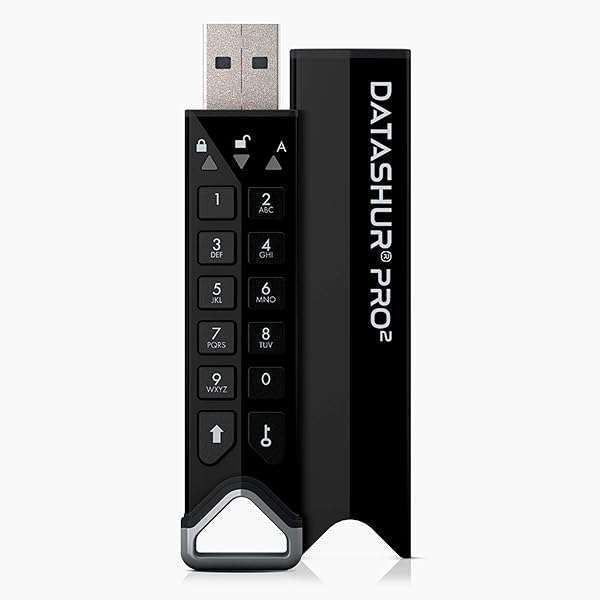 iStorage datAshur PRO2 512GB: Secure, FIPS 140-2 Certified Flash Drive - Password Protected & Water/Dust Resistant
