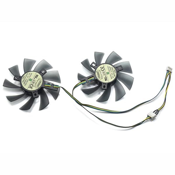 DIY 85mm Dual Ball Bearing GPU Cooling Fans for MSI, Gigabyte, Sapphire, Zotac, XFX - Perfect for Mining (1 Pair)