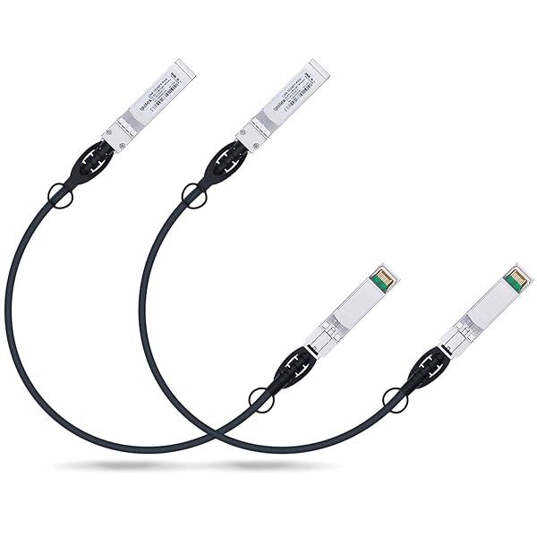 iPolex 10G SFP+ Twinax Cable 0.5m Direct Attach Copper DAC Passive Cable 2 Pack Compatible with Cisco Meraki Ubiquiti Mikrotik and More