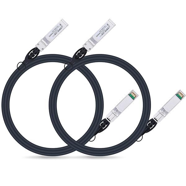 iPolex 10G SFP+ Twinax Cable 2m Direct Attach Copper Passive Cable for Cisco Meraki Ubiquiti Mikrotik Intel Fortinet Netgear D-Link TP-Link 2 Pack