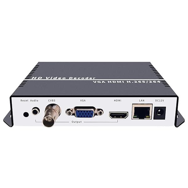 ISEEVY H.265 H.264 4K Video Decoder: HDMI, VGA, CVBS Output for IP Streaming & Advertisement Display