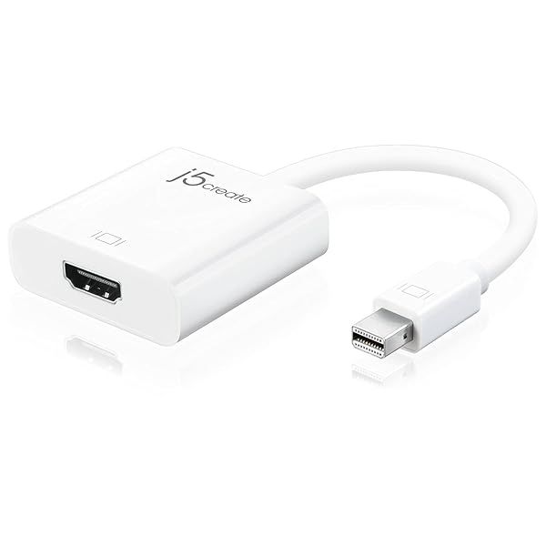 j5create Mini DisplayPort to HDMI Adapter - 1080p @ 60Hz, Compatible with Mac & PC