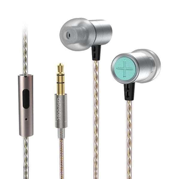 Astrotec Vesna Wired Earbuds: Noise Cancelling, Portable, Balanced Sound for Sports - Tiny In-Ear Monitors with Microphone