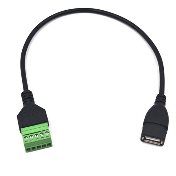 "11.8" USB 2.0 Female to 5 Pin Screw Terminal Adapter for Charging & Data Transfer"
