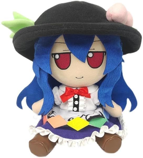 Kunfund Touhou Project Hinanawi Tenshi Plush Toy Stuffed Doll Fumo Figure Puppet for Collectors and Fans