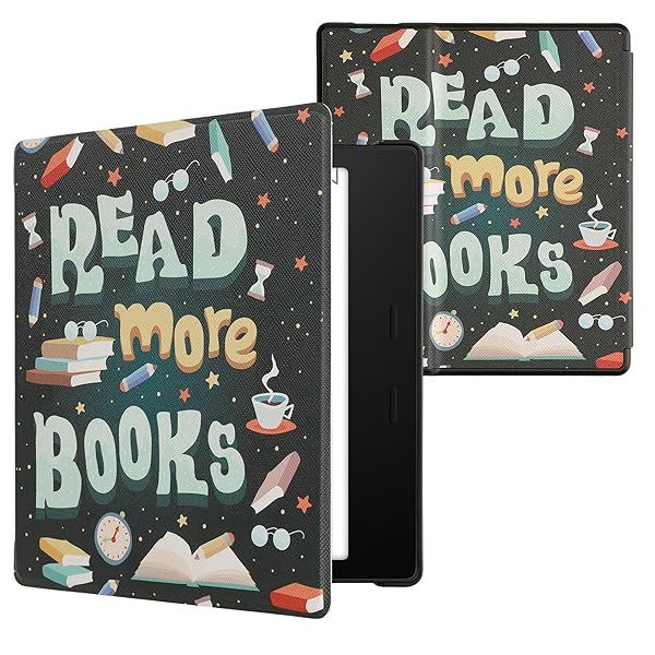 kwmobile Kindle Oasis 10th Gen Case - Stylish eReader Cover in Blue, Yellow & Green for Enhanced Reading Experience