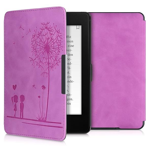 KWMobile Dandelion Love Violet Cover for Amazon Kindle Paperwhite - Stylish eReader Case