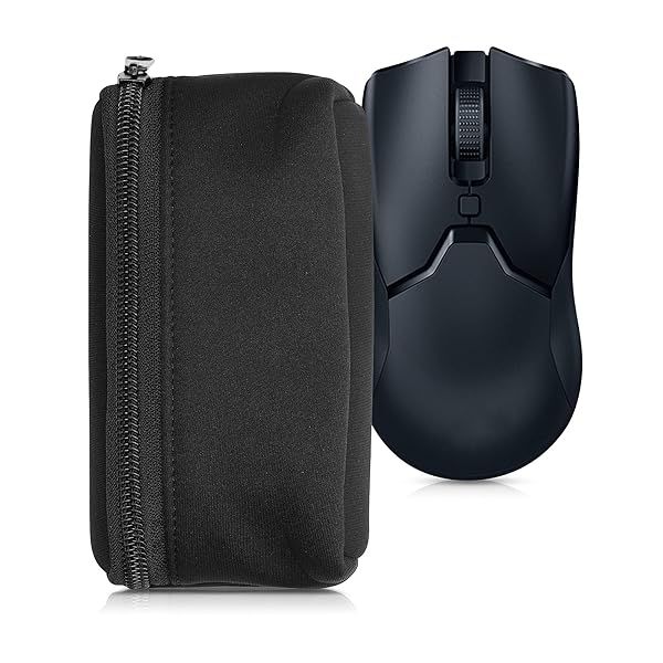 KWMobile Neoprene Case for Universal Gaming Mouse - Soft Pouch Carry Bag in Black