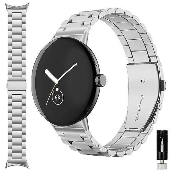 Stylish Kytuwy Pixel Watch Band: Stainless Steel Mesh Wristband for Men & Women - Perfect for Google Pixel Watch 2022