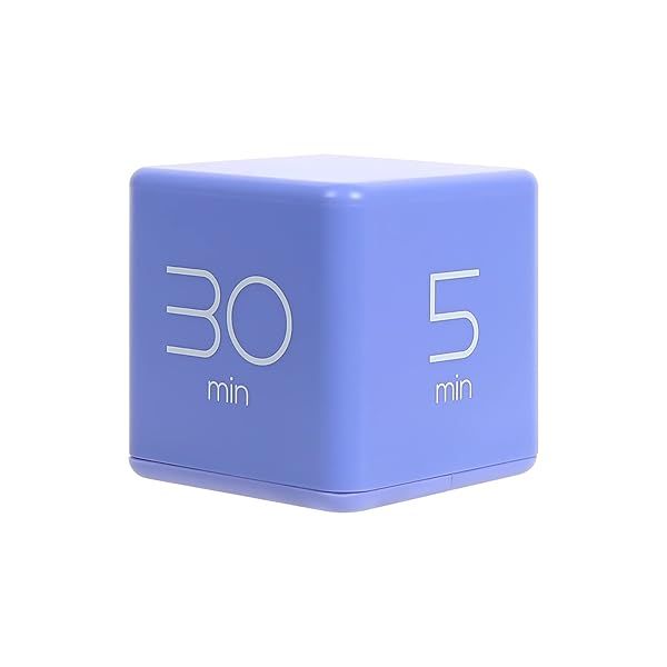 Boost Productivity with Mooas Cube Timer (Violet) - Perfect for Kids, ADHD, Workouts & Classroom Use | 5-30 Min Settings