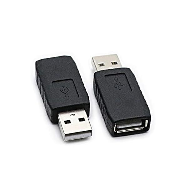 RGZHIUHFZ 2 Pack USB 2.0 Adapter - Type A Female to Male Connector for Fast Data Transfer