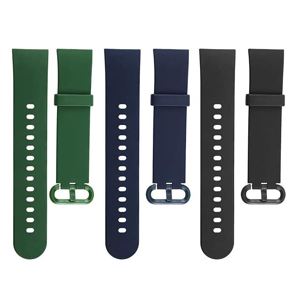 SING F LTD 3PCS Silicone Watch Straps for Xiaomi Mi Watch Lite and Redmi Watch Lite Smartwatch Replacement Bands