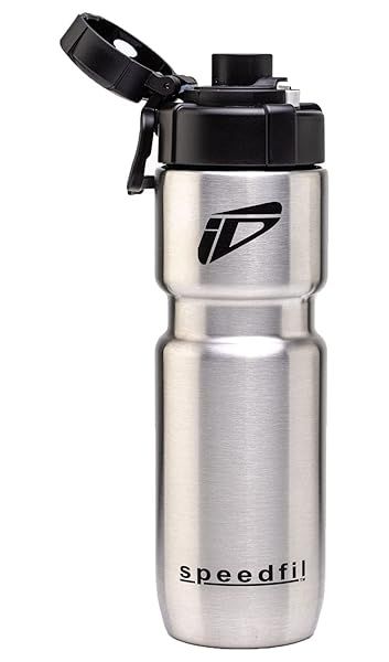 Speedfil Speedflask 21 oz Vacuum Insulated Stainless Steel Cycling Water Bottle with Bounce Back Lid 2.0 Black