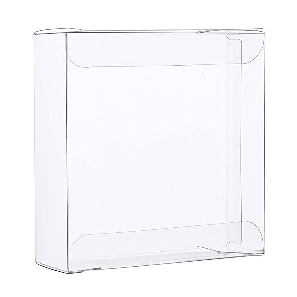 YOZATIA 25PCS Clear Favor Boxes 4x4x1.2 Inch Ideal for Weddings Parties and Baby Showers Candy Gift Boxes