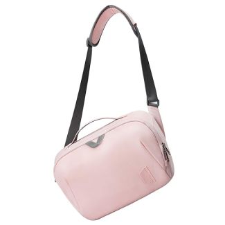 BAGSMART Waterproof DSLR Camera Bag with Padded Shoulder Strap and Anti-Theft Design in Pink