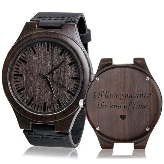 KOSTING Personalized Wood Wrist Watch for Men Unique Gift Ideas for Husband Best Gifts for Him