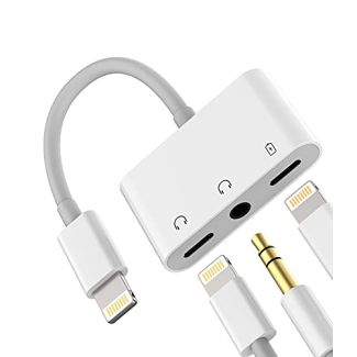 Zoyuzan 3-in-1 Headphone Adapter: Fast Charging & Hi-Fi Audio for iPhone 14 & iPad - Ultimate Earphone Splitter
