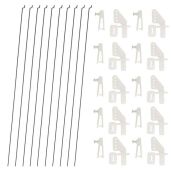 10 PCS Steel Pushrods & Nylon Control Horns for RC Airplane DIY - High-Quality Model Parts