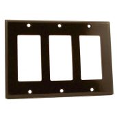 Leviton 80411 3-Gang Decora Wallplate - Brown Thermoset GFCI Device Mount, Standard Size