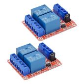 DC 12V Relay Module 2-Channel Optocoupler Isolated Relay Switch High Low Level Trigger 2-Pack