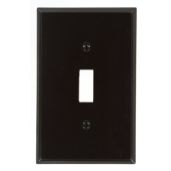 Leviton 80501 Midway Size Brown 1-Gang Toggle Switch Wallplate - Durable & Stylish
