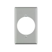 Leviton 4927 1-Gang Flush Mount Wallplate - Durable Steel & Aluminum Device Receptacle, 2.15 Inch Diameter