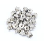 25 F Type 75 Ohm Terminator Caps for Coaxial Satellite TV - RF Port End Caps