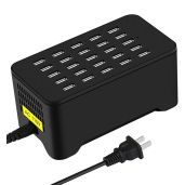 25 Ports USB Charger 125W - Fast Charging Station for iPhone, iPad, Galaxy & More - iSmart Technology