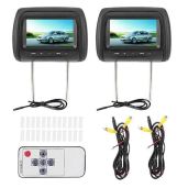 Dual 7-Inch Headrest DVD Players - Portable Car Monitors with HD LCD Screens for Ultimate Entertainment