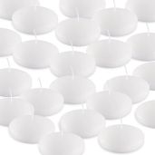 3 Inch Floating Candles Set of 24 Unscented White Candles for Weddings Pool Parties Holiday Centerpieces and Home Decor