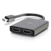 C2G 54292 USB Powered 4K Mini DisplayPort to HDMI MST Hub - 2-Port Monitor Splitter in Black