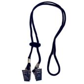 3pcs Adjustable Black Napkin Holders & Lanyard Clips for Adults, Babies & Elderly - Perfect Towel Bibs!