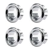 4 Pack Sink Overflow Drain Covers - Chrome Ring Inserts for Kitchen & Bathroom Basins