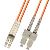 10m Multimode Duplex Fiber Optic Cable LC to SC (62.5/125) - High-Speed Orange Connection