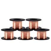 "5 Rolls 12m Enameled Copper Wire Set - 0.004" Diameter Winding & Repair Wire"