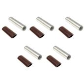 5 Pcs 1/0 AWG Butt Splice Connector Pure Copper Tin Coated Marine Grade Uninsulated by WindyNation