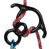 50KN Rescue Figure 8 Descender - Heavy-Duty Belay Device for Rock Climbing & Peak Rescue - 7075 Aluminum Alloy (Black)