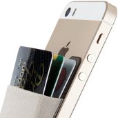 Sinjimoru Basic Cell Phone Wallet: Adhesive Card Holder for iPhone - Sinji Pouch Basic 2 Black