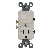 Leviton 5335 20 Amp Duplex Switch/Receptacle - 120V Grounding Solution in White