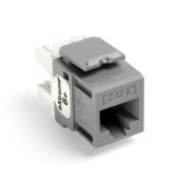 Leviton 61110-RG6 Extreme 6+ QuickPort Connector - CAT 6, Gray | High-Speed Networking Solution