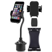"Universal Cup Holder Mount for iPhone & iPad Mini - Magnetic, Padded Holder & XL Clamp - Fits Devices Up to 9.5" | Nakedcellphone"