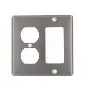 Leviton 84455-40 SS WP 2G Decora Duplex Outlet - Standard Size Electrical Solution
